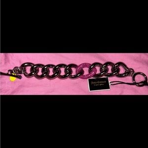 Juicy couture vintage chunky pink pave bracelet